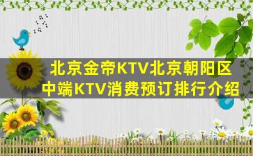 北京金帝KTV北京朝阳区中端KTV消费预订排行介绍